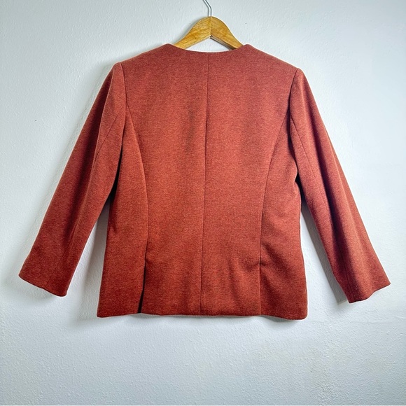 Anthropologie Cartonnier brand burnt orange blazer size M - Picture 2 of 12